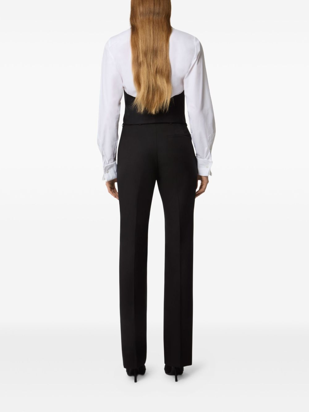 Straight-Leg Trousers with Pressed Crease