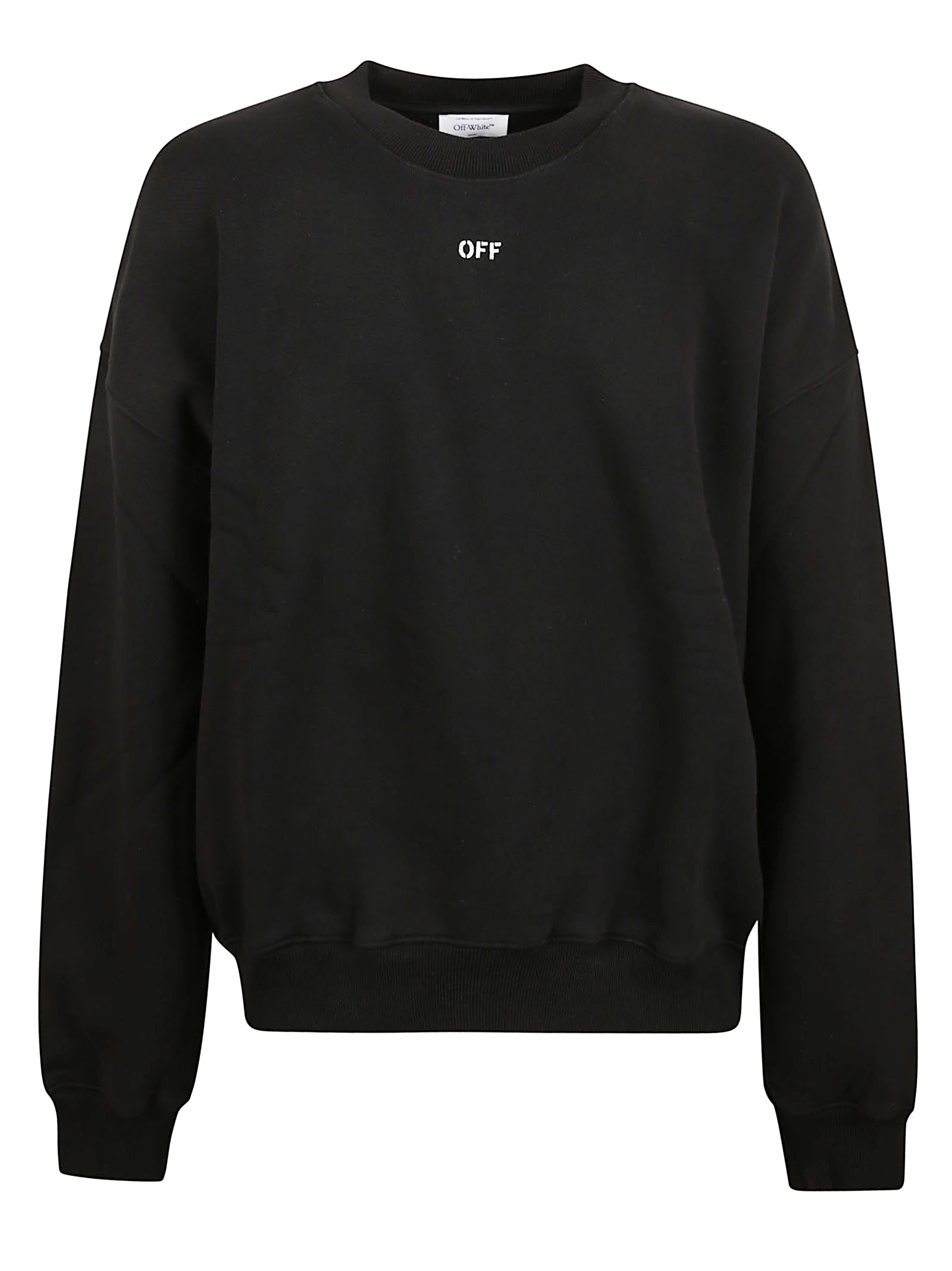 Crewneck Sweater with Ribbed Cuffs and Signature Branding