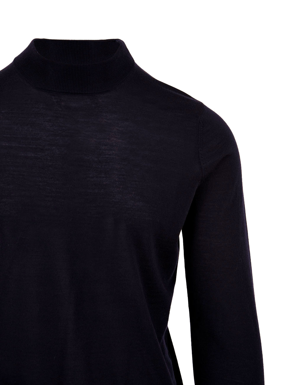 Navy Blue Merino Wool Turtleneck Sweater