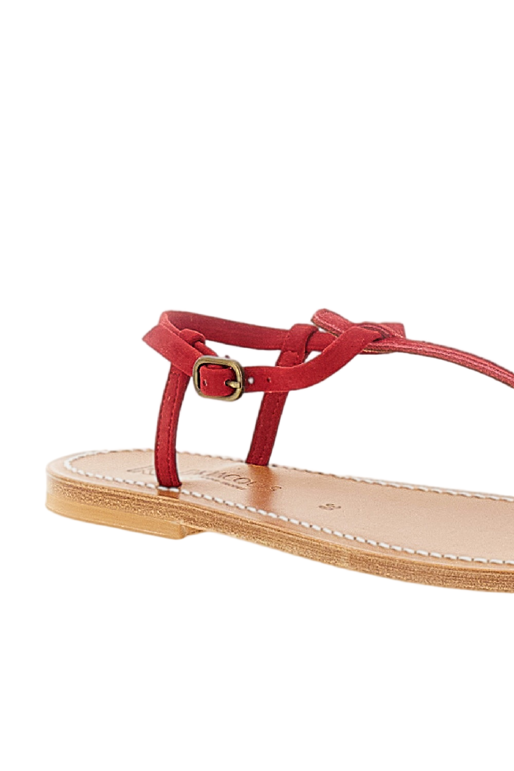 Red Picon Leather and Suede Sandals