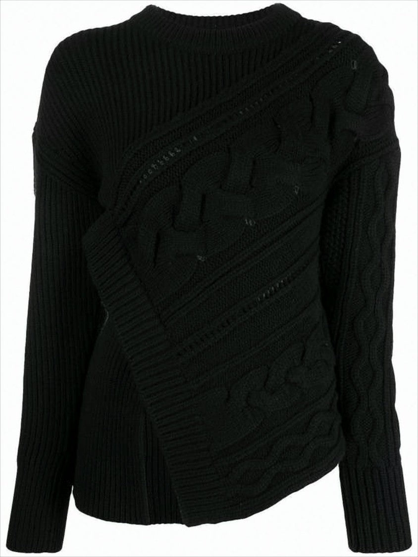 Cable Knit Panel Sweater