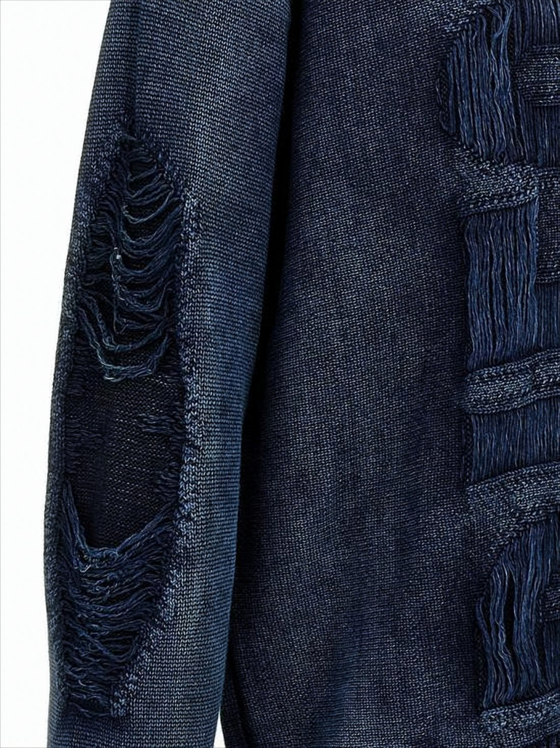 Deep Indigo Denim Knit Sweater