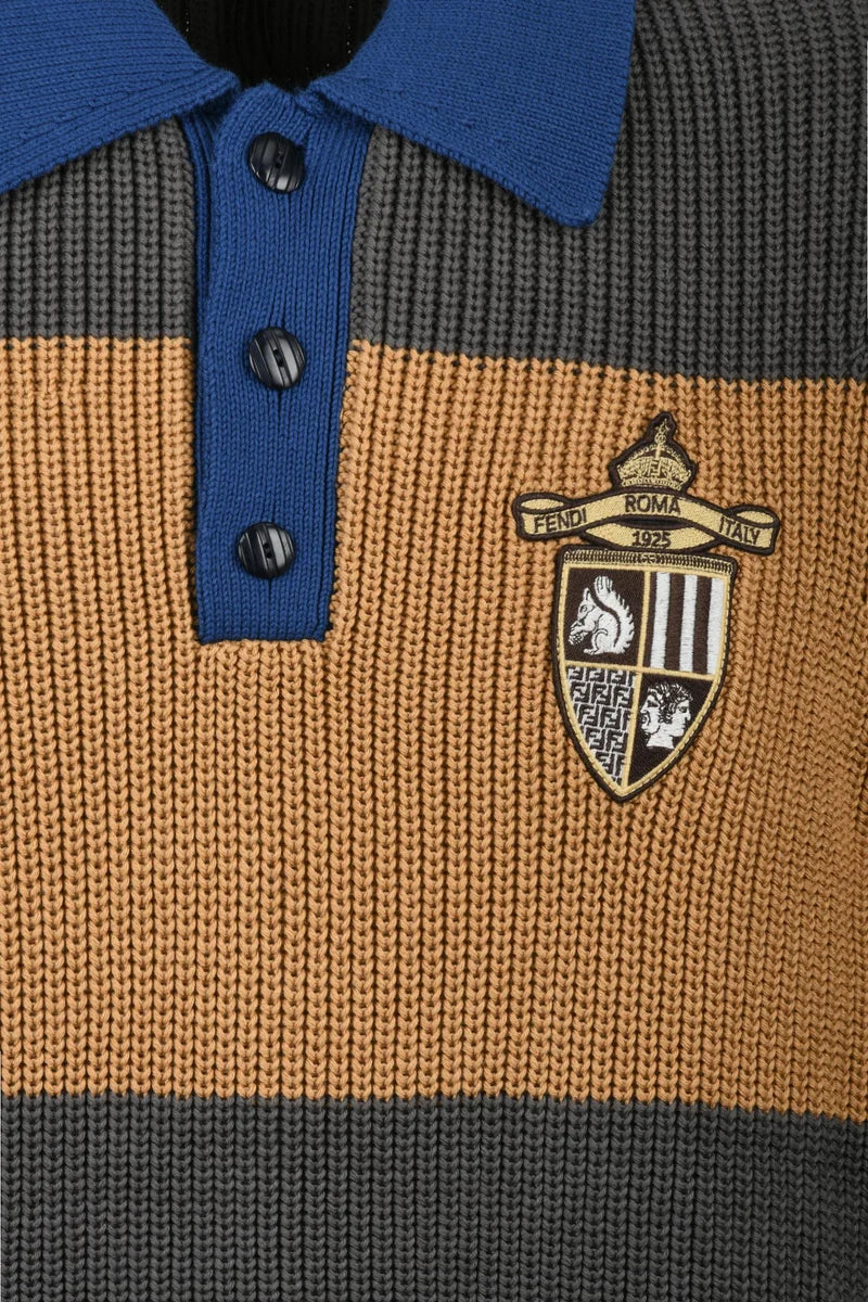 Vest Cotton - Blue/Brown