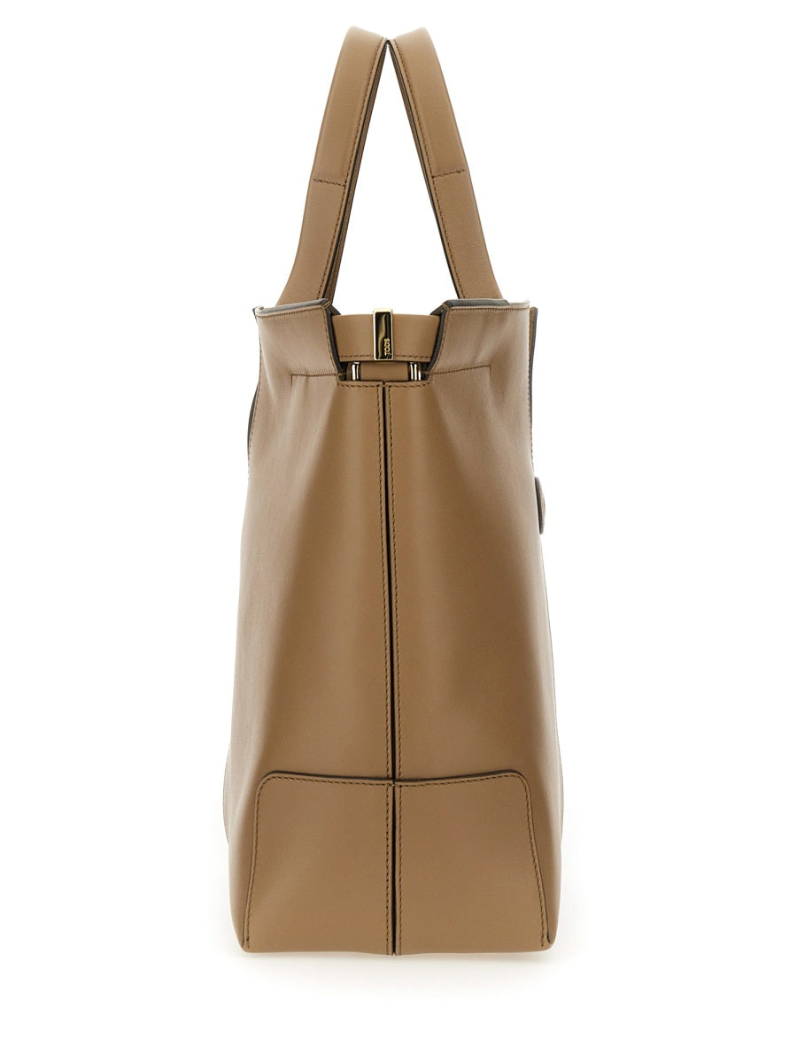 Structured Calfskin Leather Bag