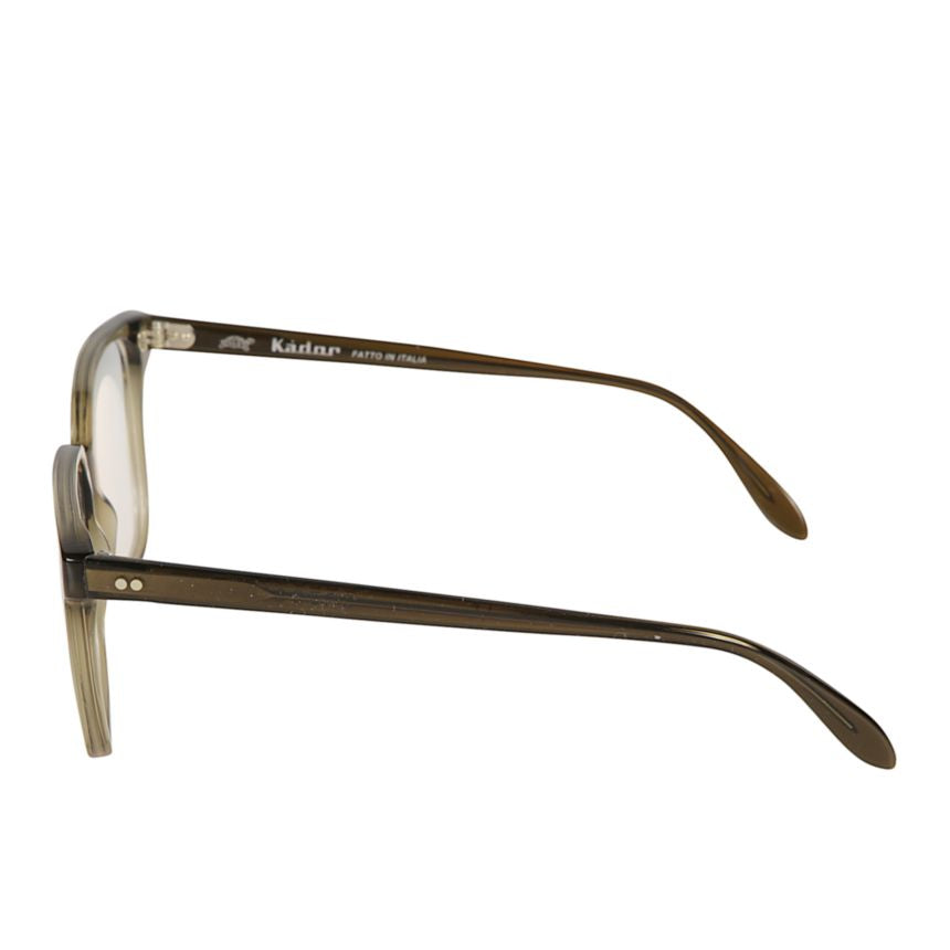 Gregory Translucent Brown Acetate Eyeglasses with Silver Rivet Details