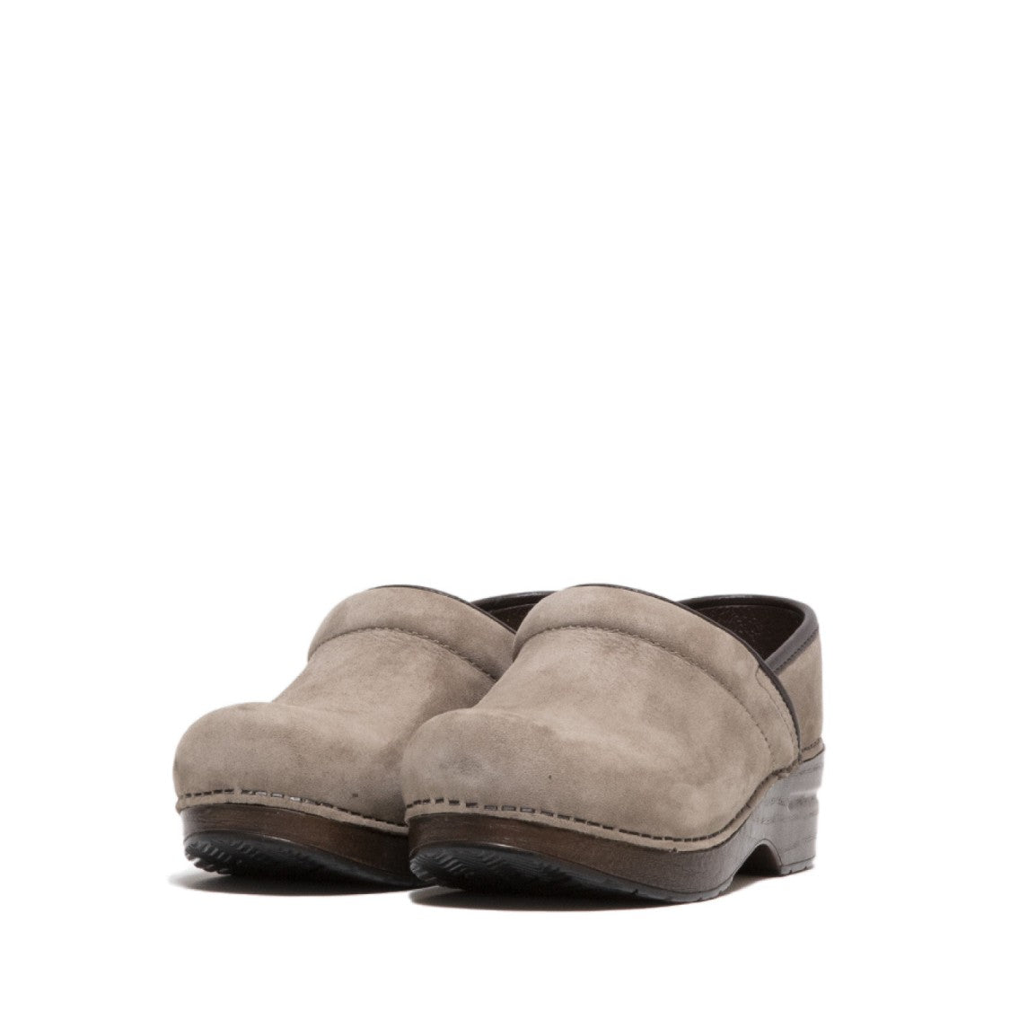 Classic Clog In Dove-Grey Nubuck Leather