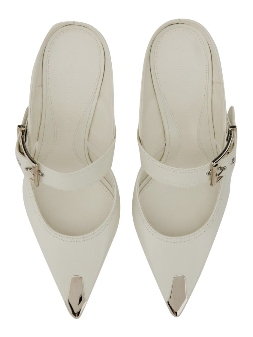 White Leather Punk Sandal