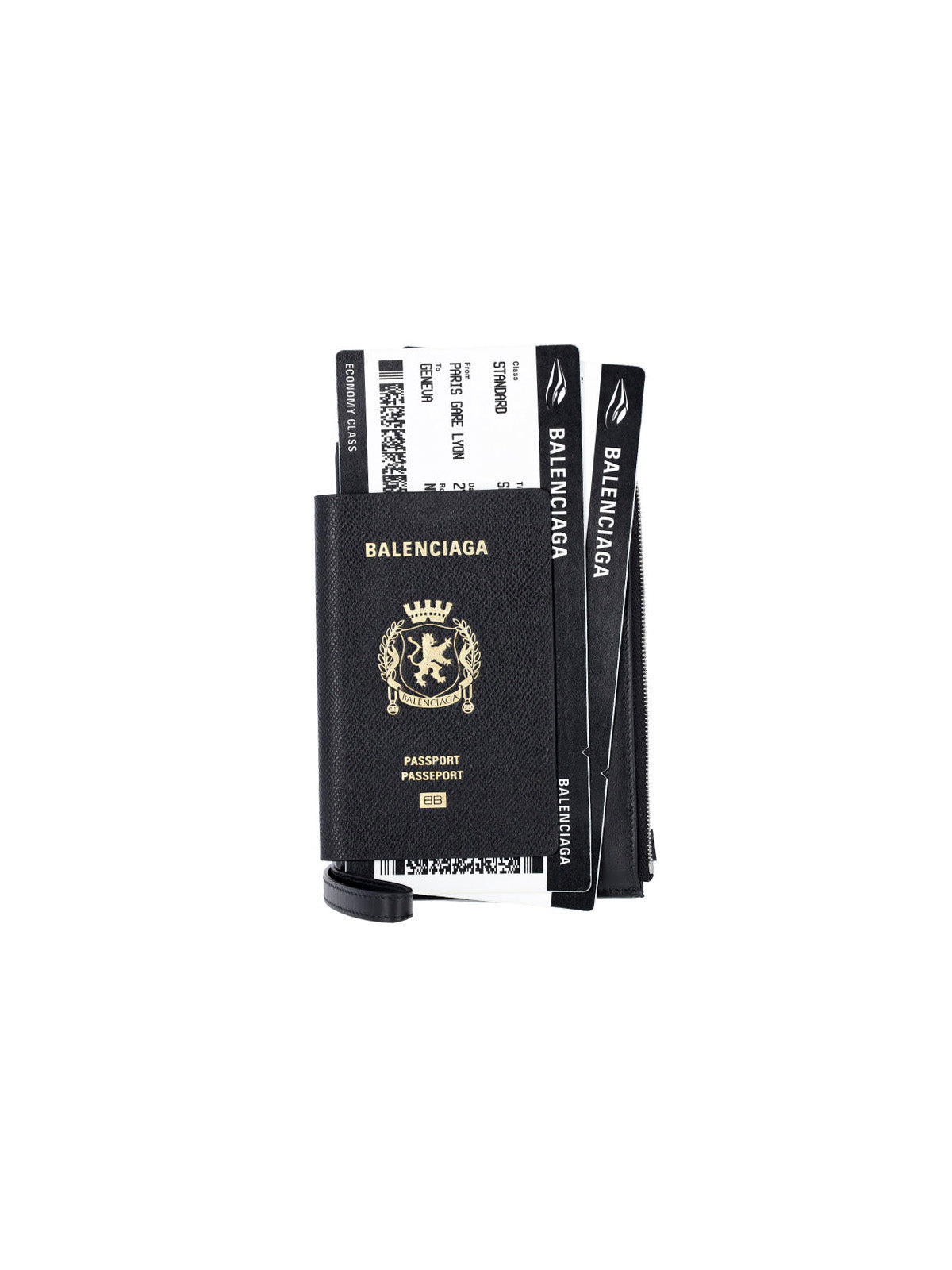 Compact Black Calf Leather Smartphone Holder