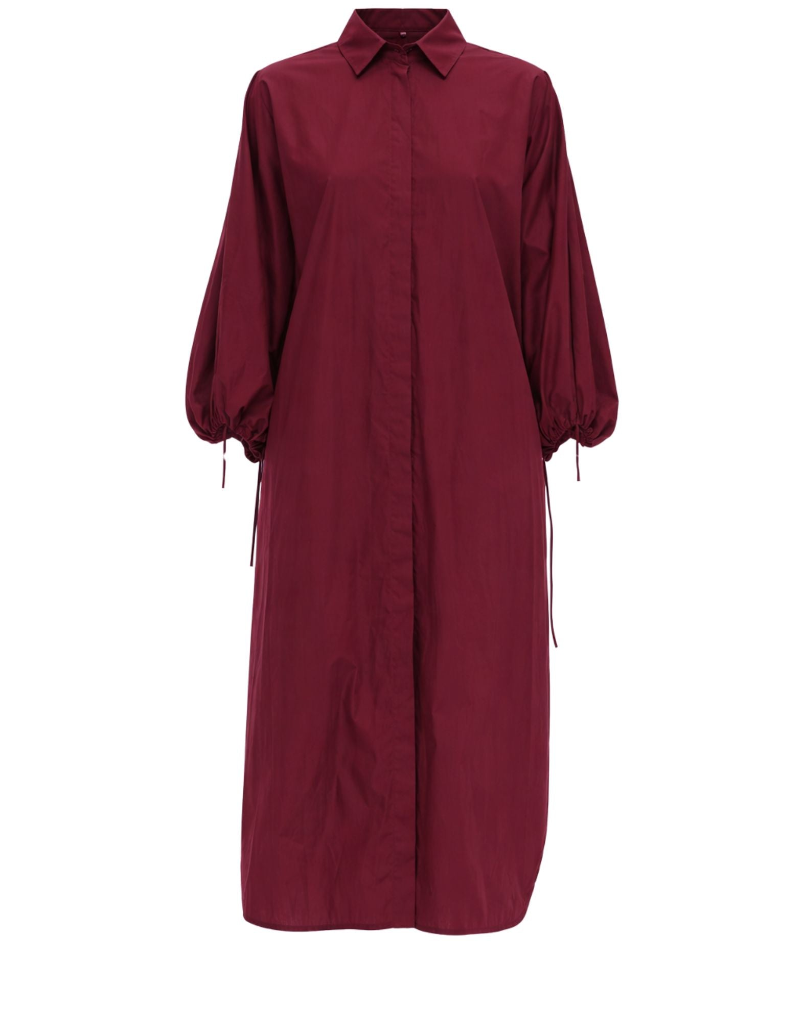 Oversized Cotton Brandy Red Women’s Dress
