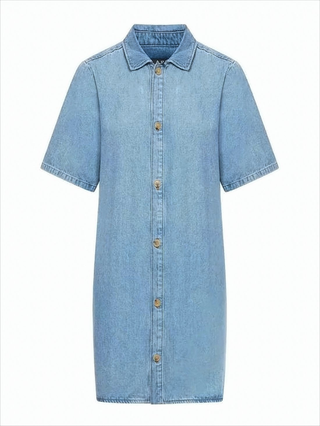 Light Blue Denim Midi Dress