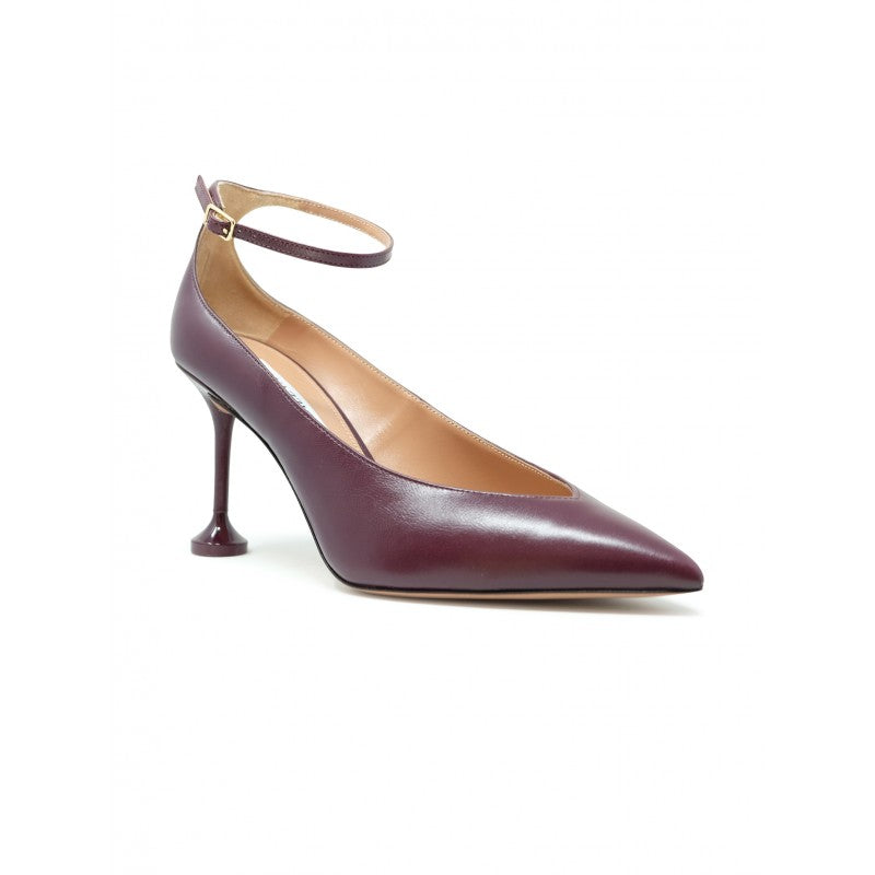 Blackberry Leather Strong Pump 85