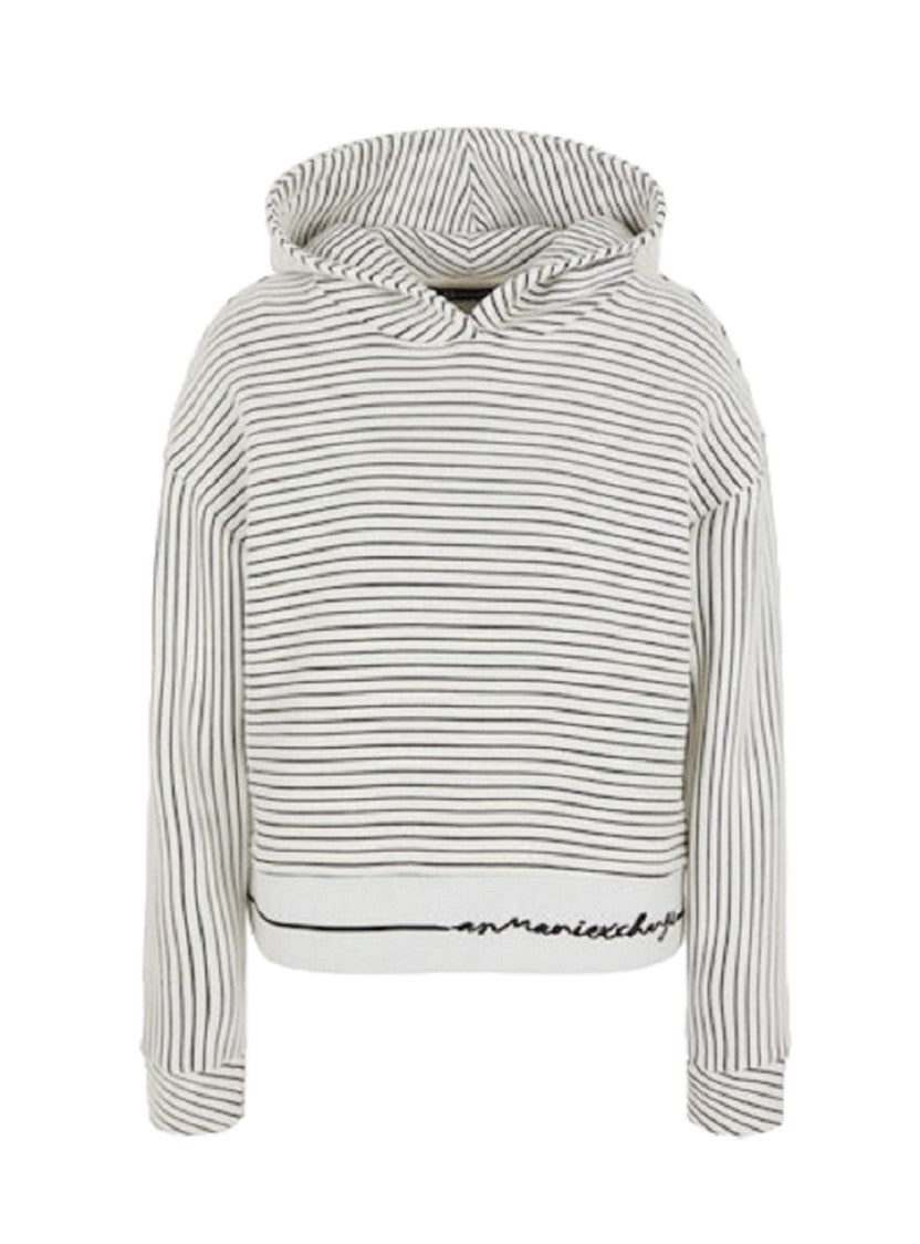 White Striped Sweatshirt