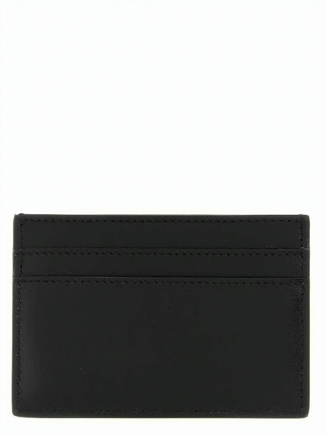 Rectangular Black Calf Leather Cardholder