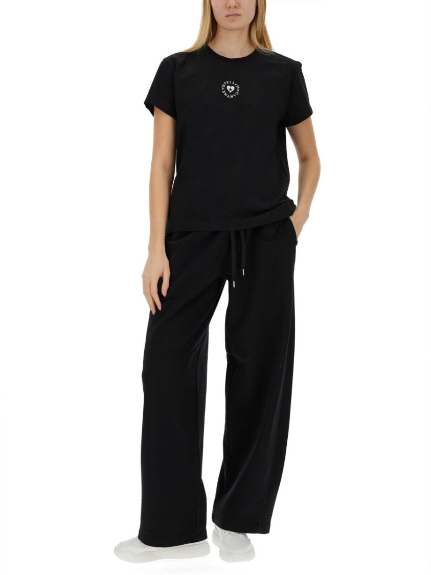 Relaxed Black Jogging Pants With Adjustable Drawstring Waist