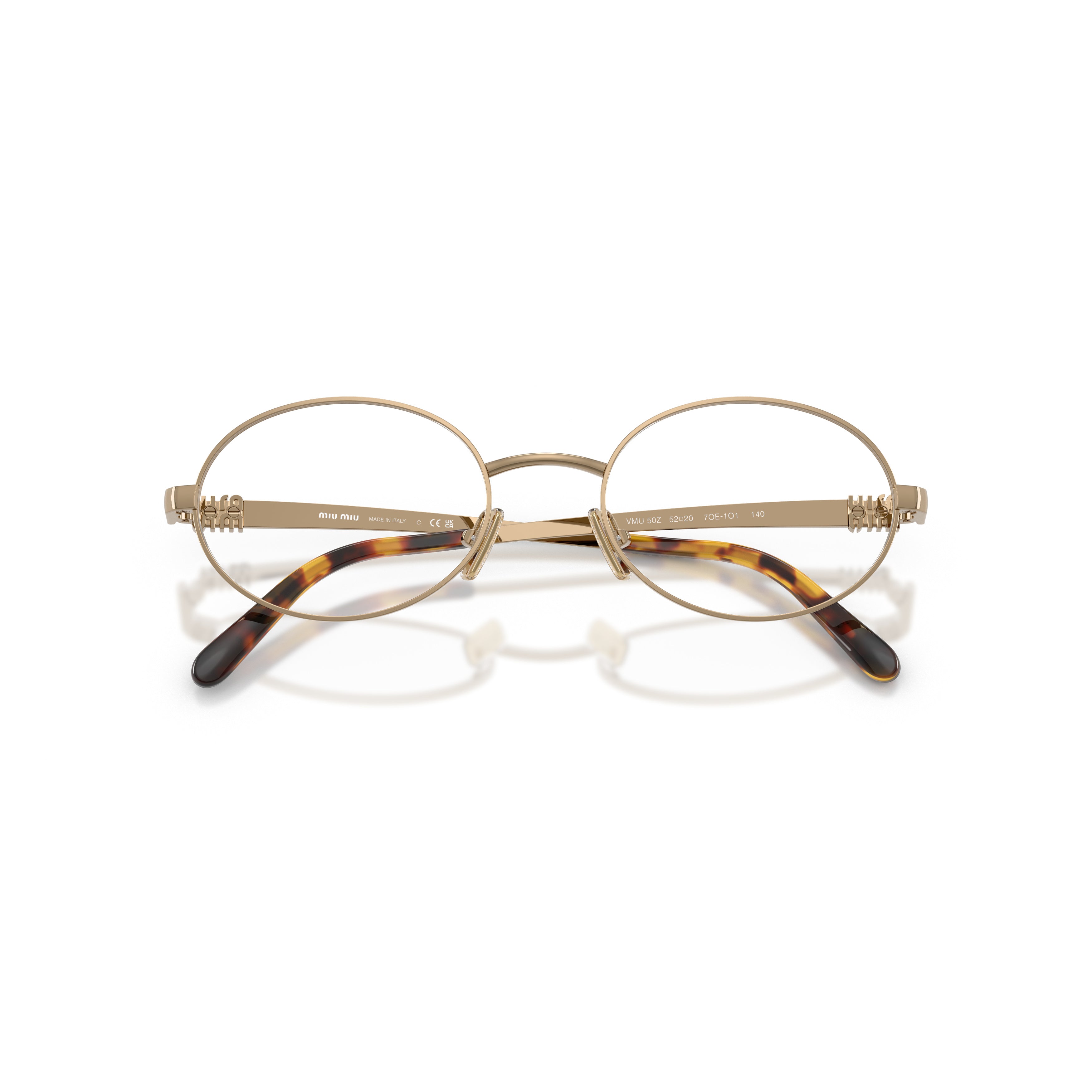 0mu 50zv Delicate Oval Metal Frame Eyeglasses