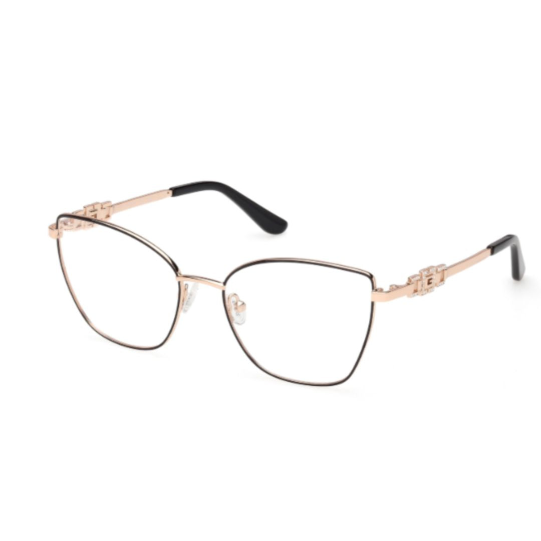 Gu50316 Oversized Rounded Square Metal Frame Eyeglasses