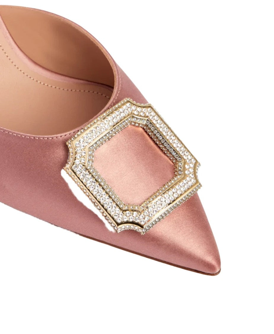 Mona 70 Satin Blush Mules
