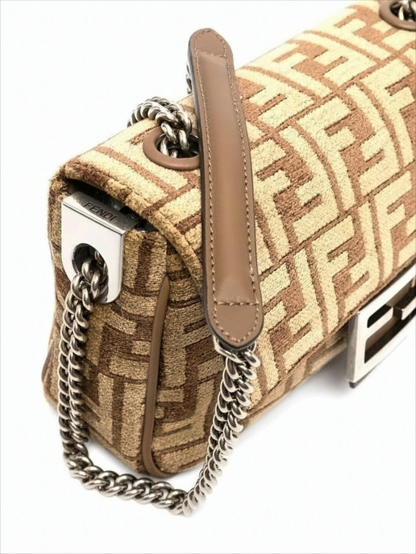 Rectangular Monogram Tote Bag with Chain Strap