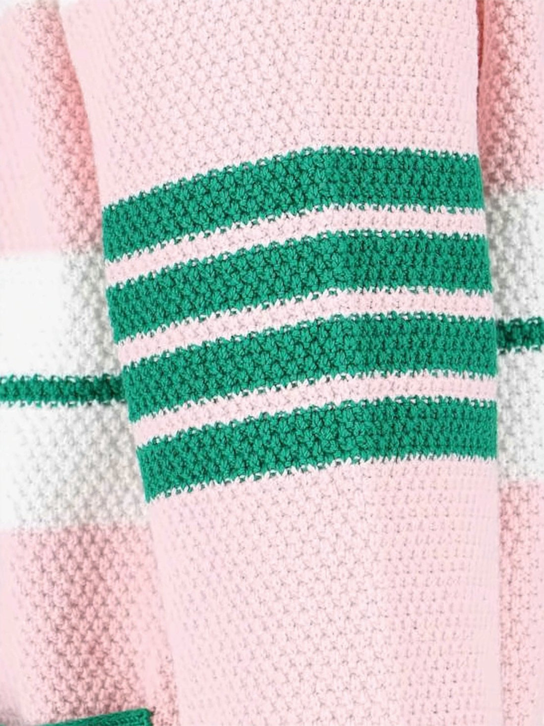 Thom Browne Deep V-Neck Cardigan With Horizontal Stripe Detail