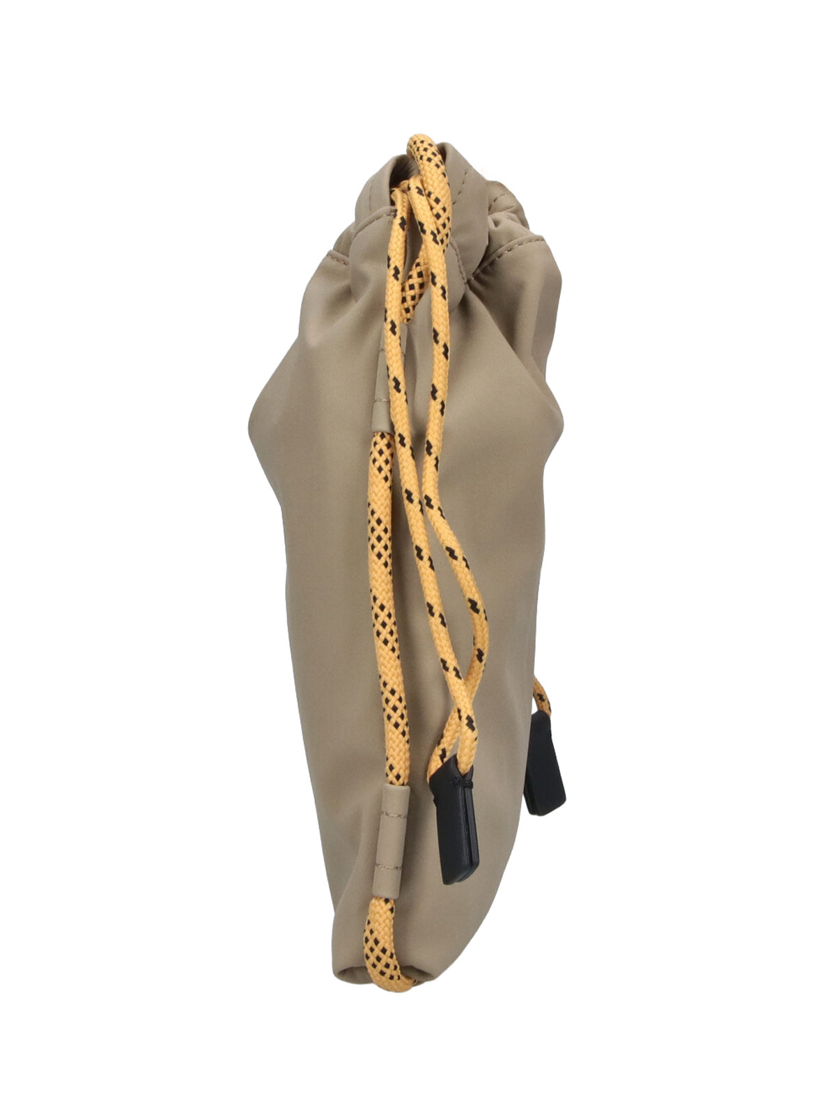 Beige Makaio Drawstring Fabric Shoulder Bag