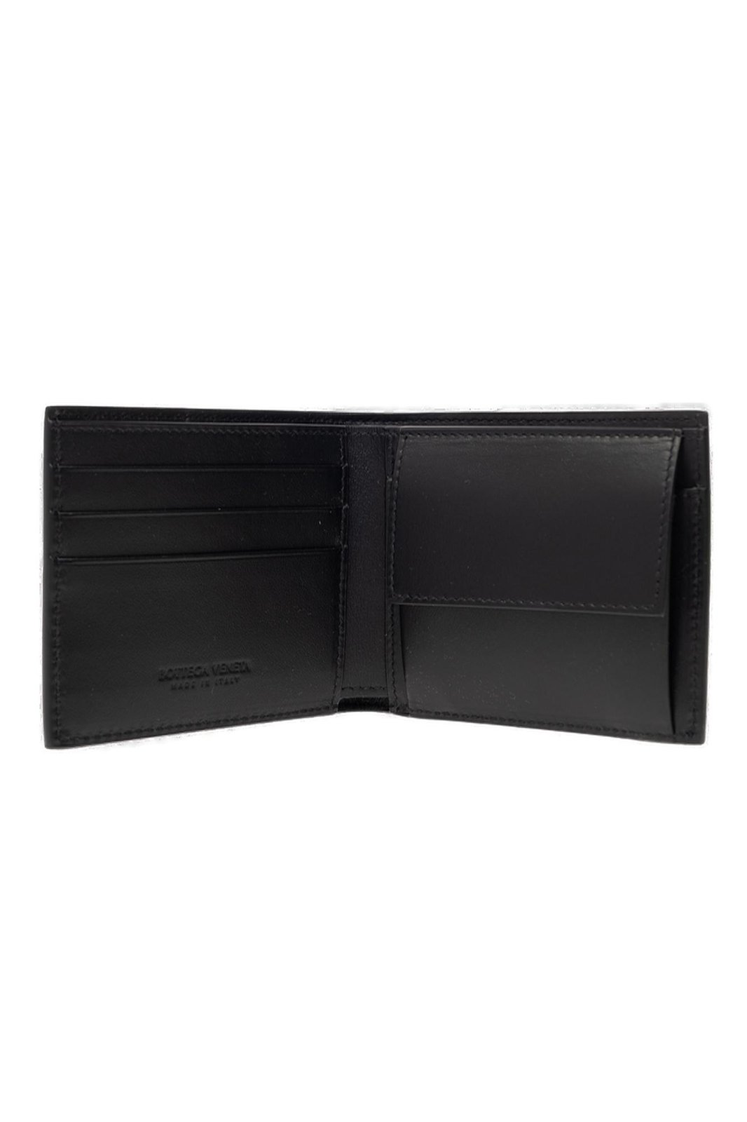 Compact Woven Calf Leather Bottega Veneta Wallet