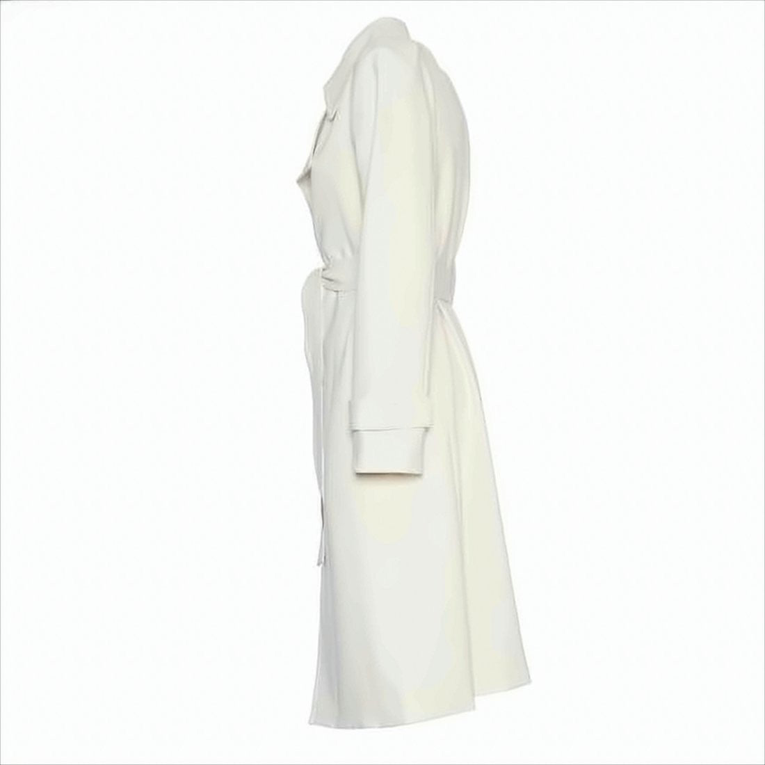 Tailored White Coat with Wide Lapel