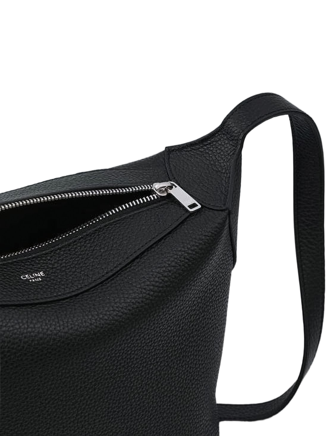 Textured Calf Leather Shoulder Bag