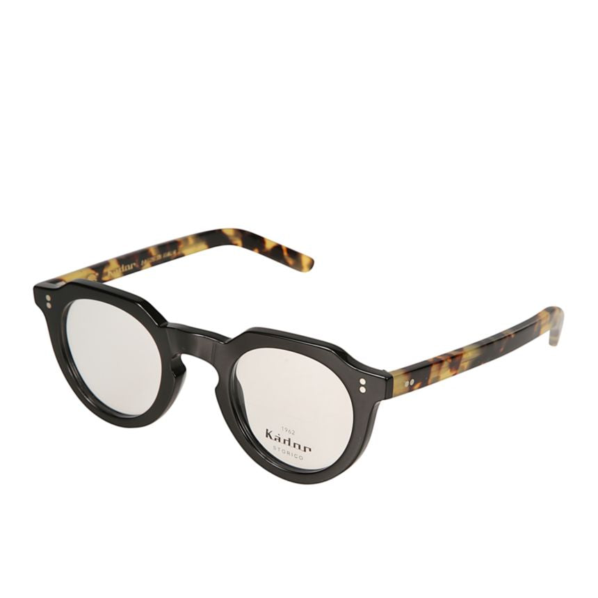 Storiko Rounded Tortoiseshell-Pattern Eyeglasses with Keyhole Bridge