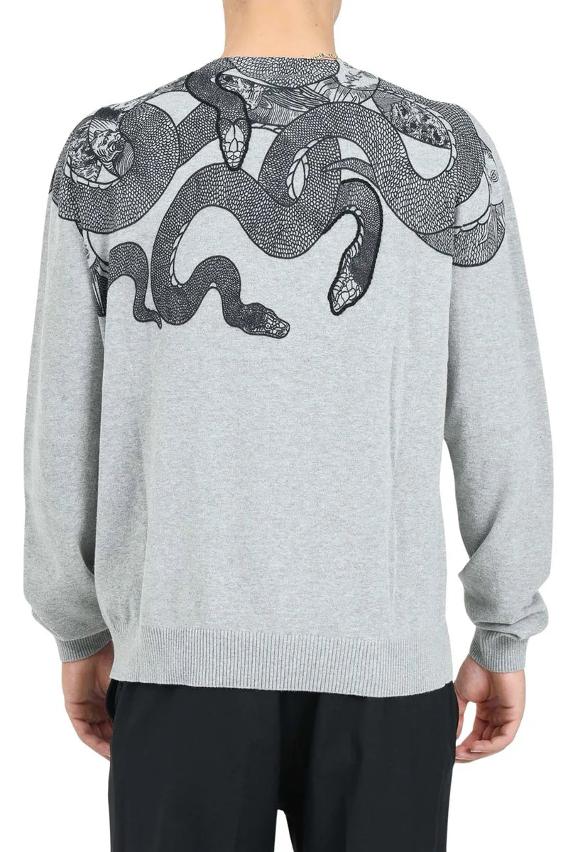 Cotton Crewneck Pullover - Grey