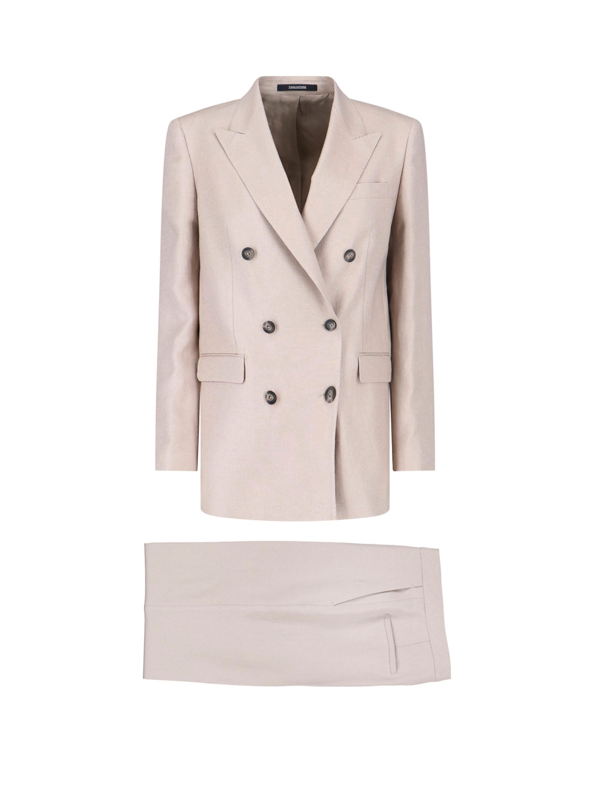 Light Gray T Jasmine Linen Suit