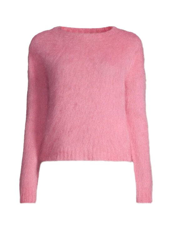 Soft Knit Sweater With Round Neckline