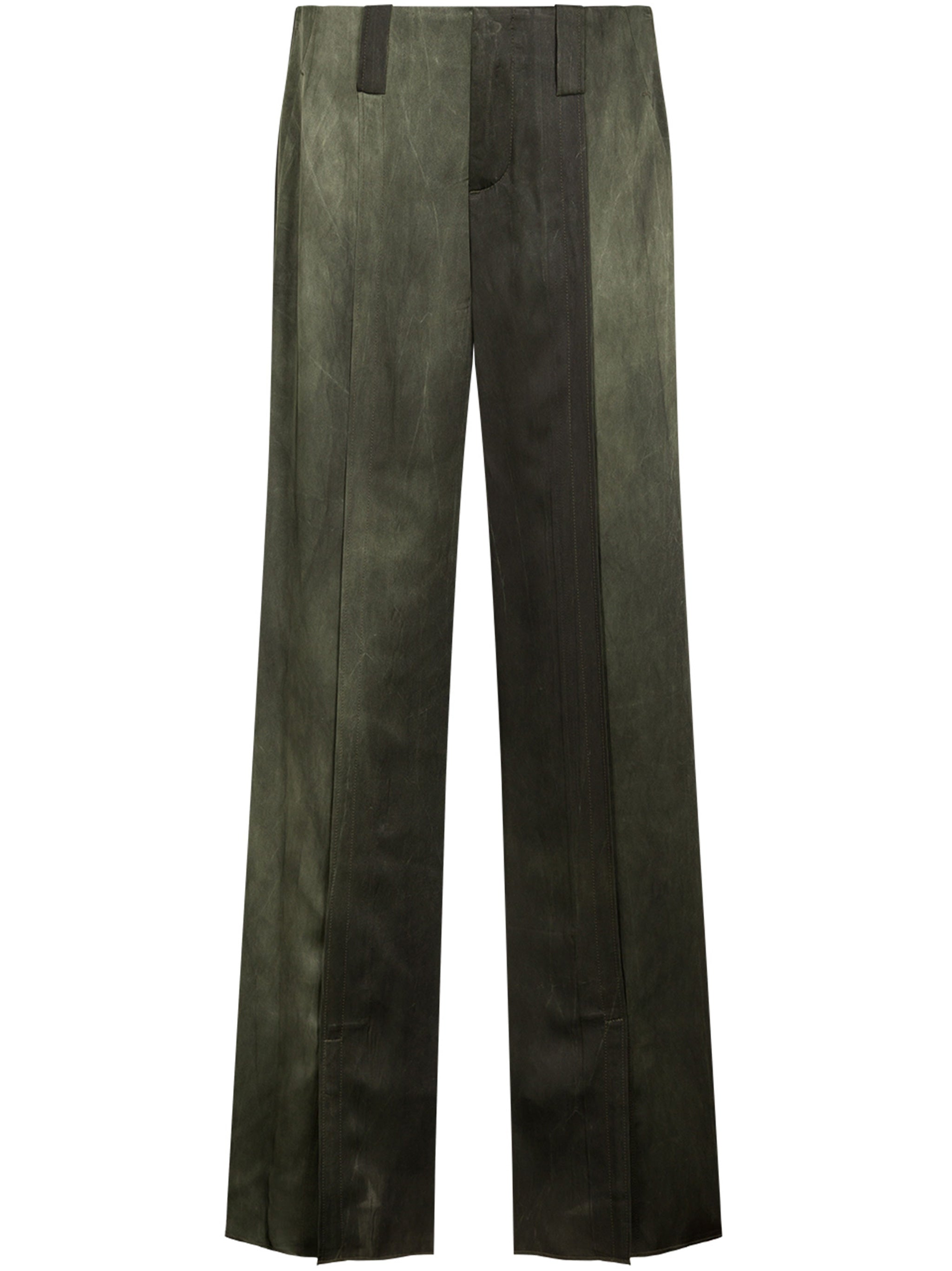 Olive Maiorca Two-Tone Wide-Leg Pants