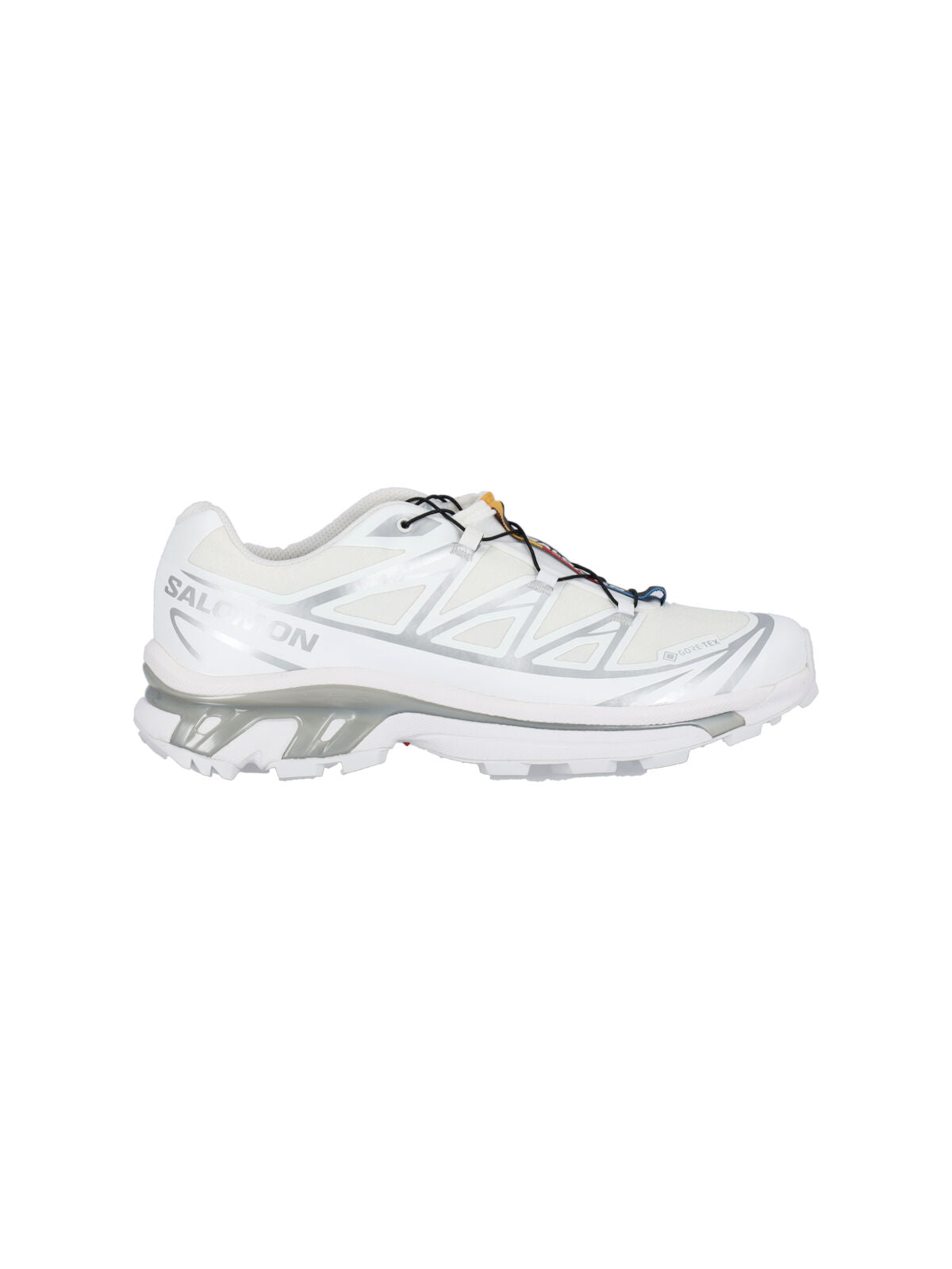 White Xt-6 Gore-Tex Sneakers With Quicklace™ Closure And Silver Accents