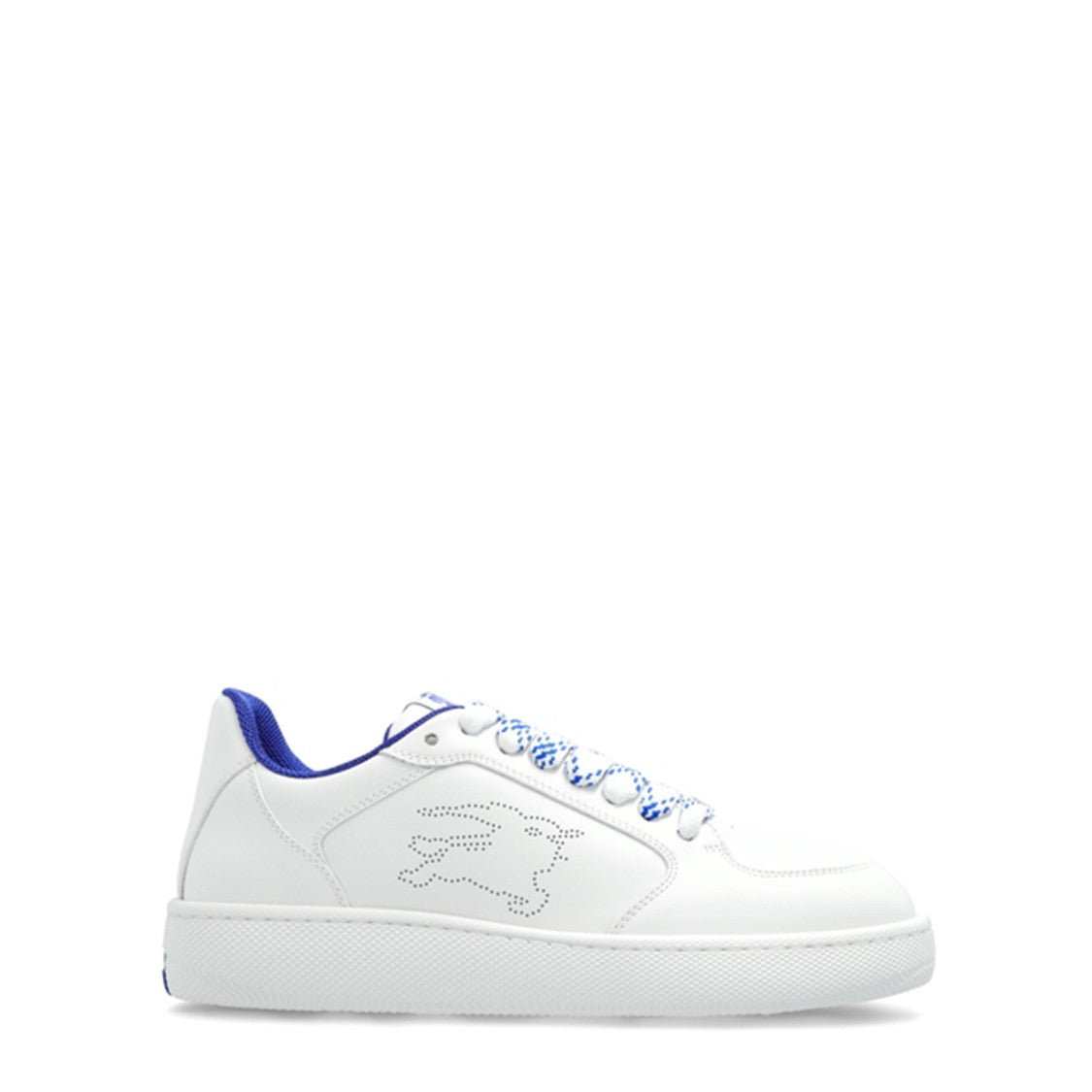 White Calf Leather Sneakers With Textured Tpu Sole