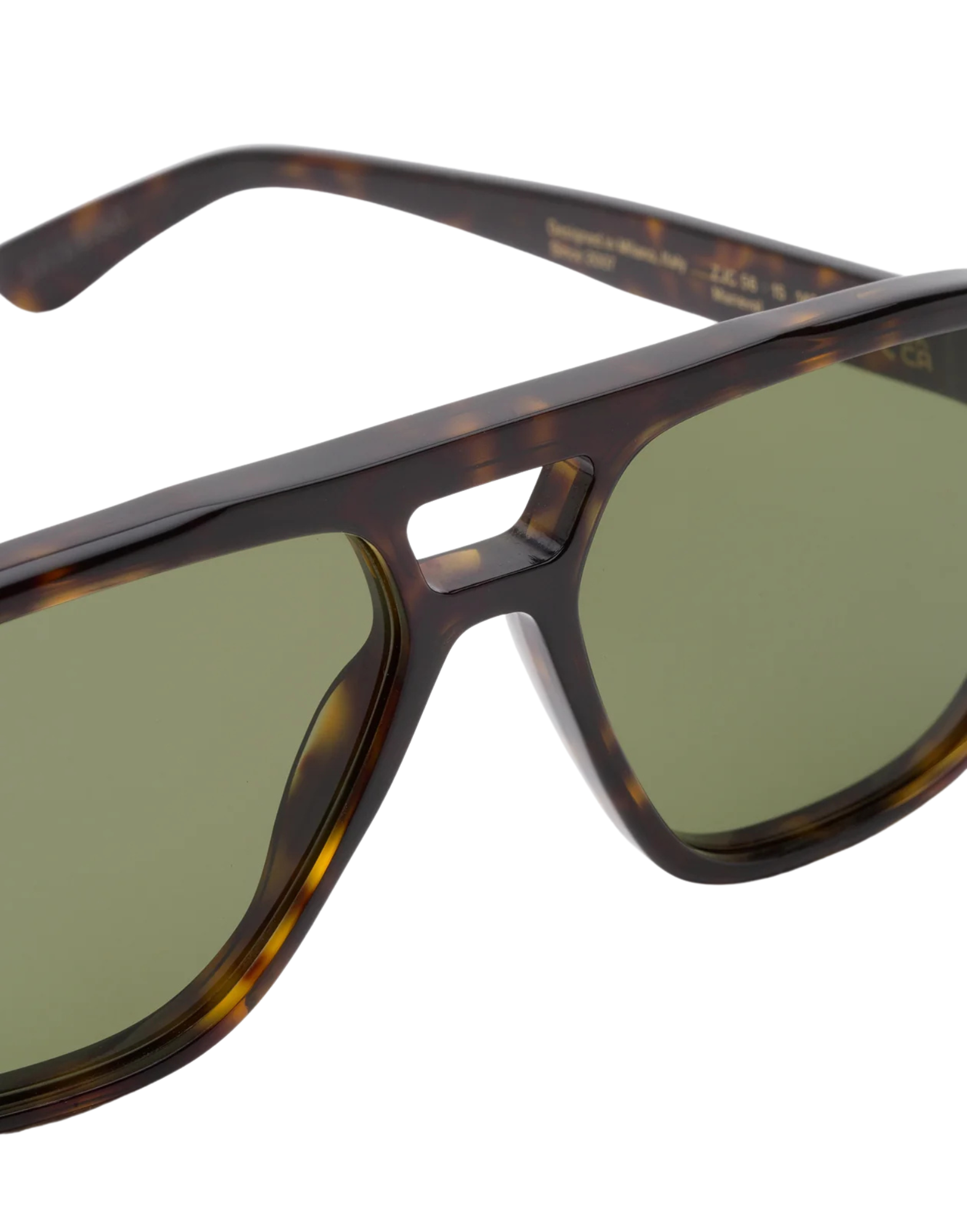 Rectangular Acetate Sunglasses With Cut-Out Bridge