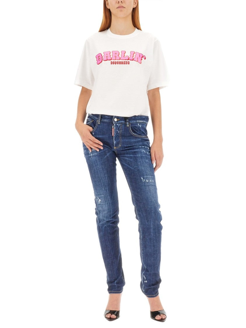 Slim-Fit Distressed Jeans