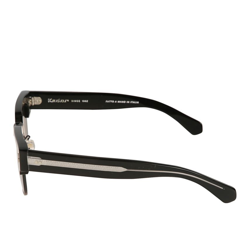 Tobako Cm Bold Rectangular Sunglasses with Glossy Black Finish