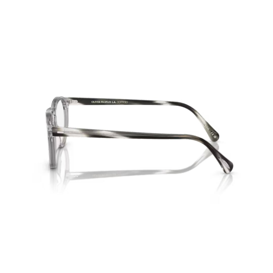0ov5186 Translucent Acetate Round Frame Eyeglasses with Keyhole Bridge