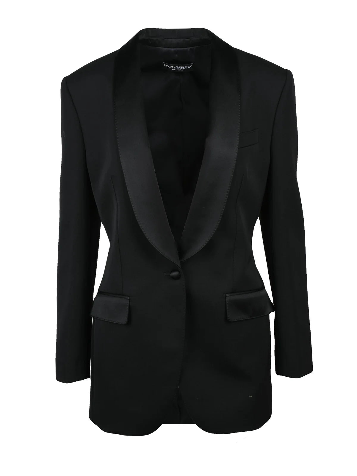 Smoking Jacket Wool Silk - Black