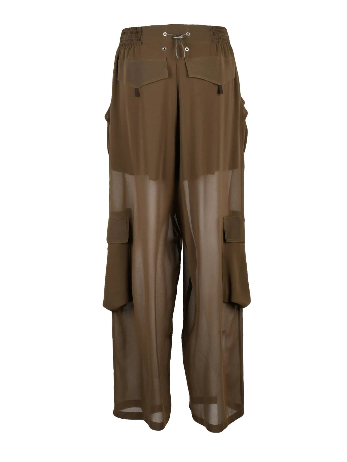 Pinko Sottocasa Voile Trousers - Olive Green
