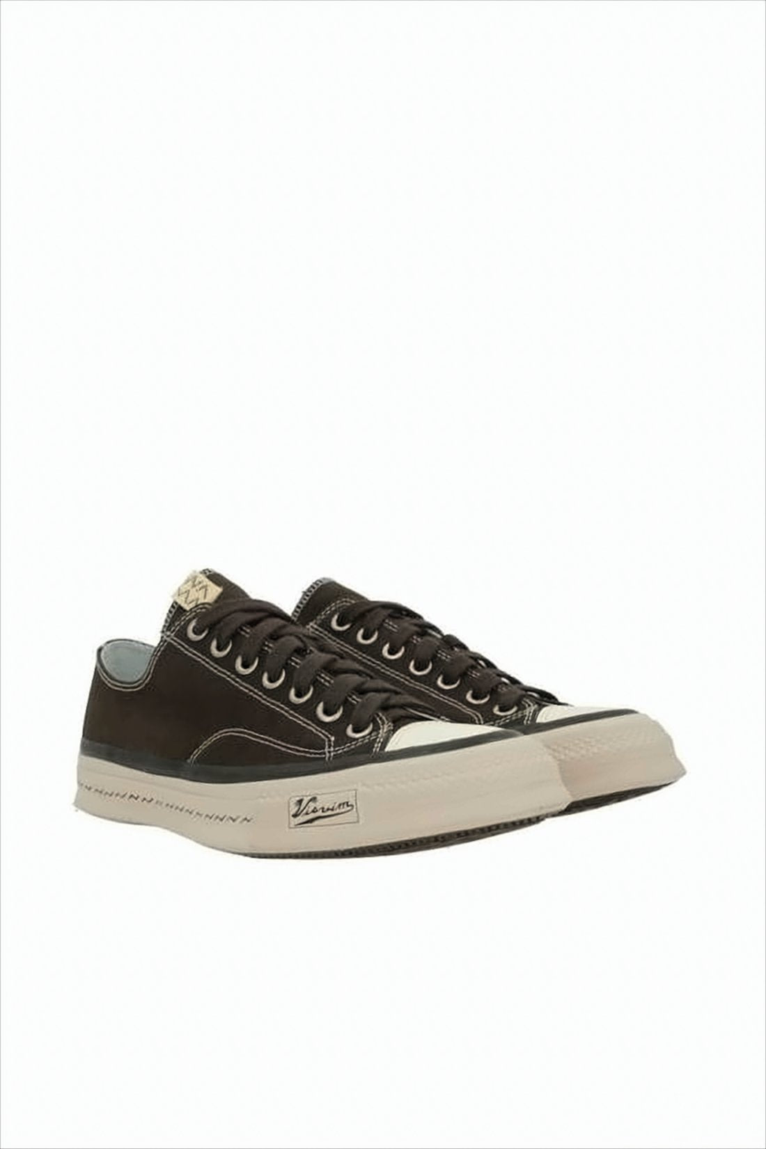 Low-Top Sneakers with Dark Cotton Upper
