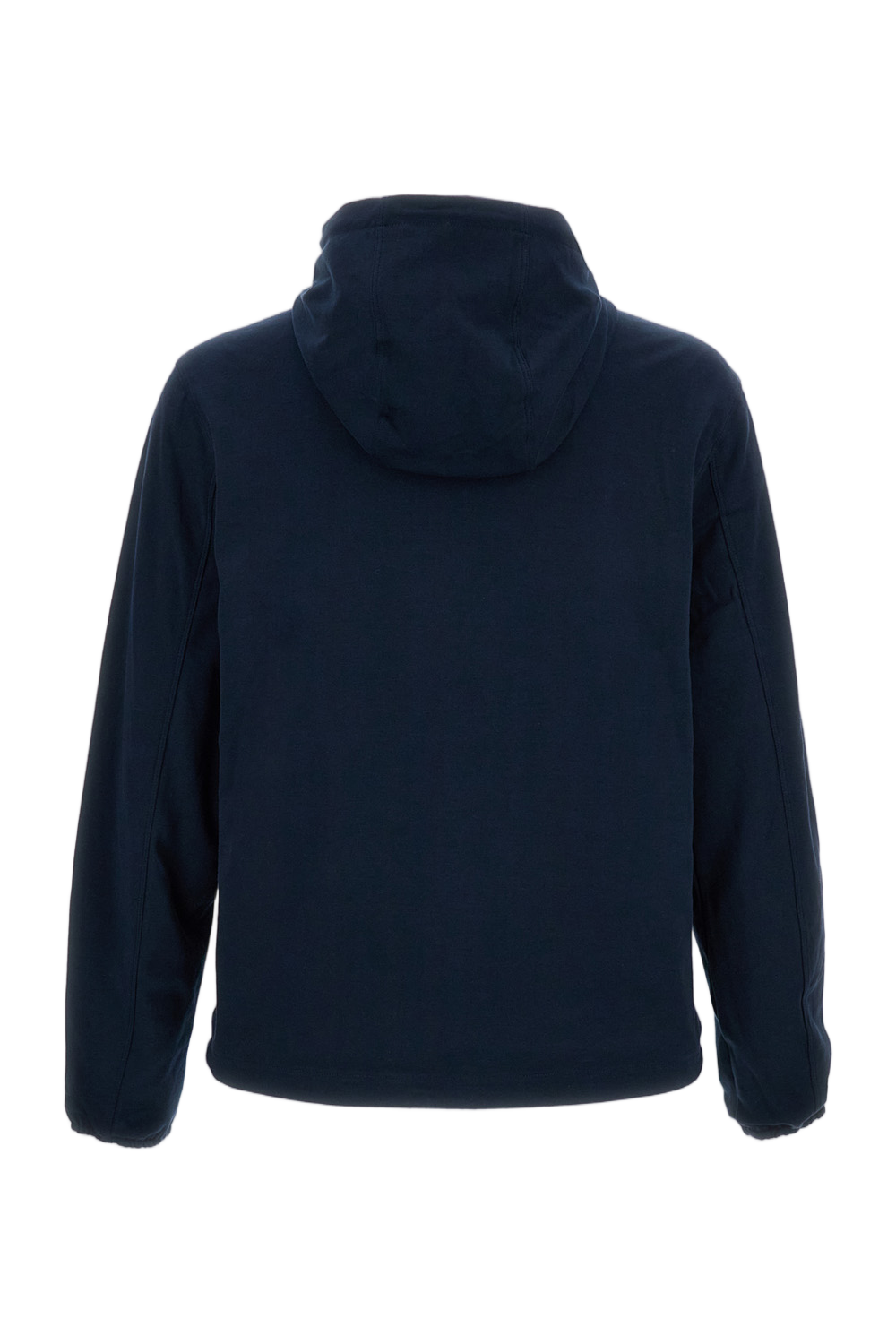 Reversible Short Jacket in Blue Cotton Interlock