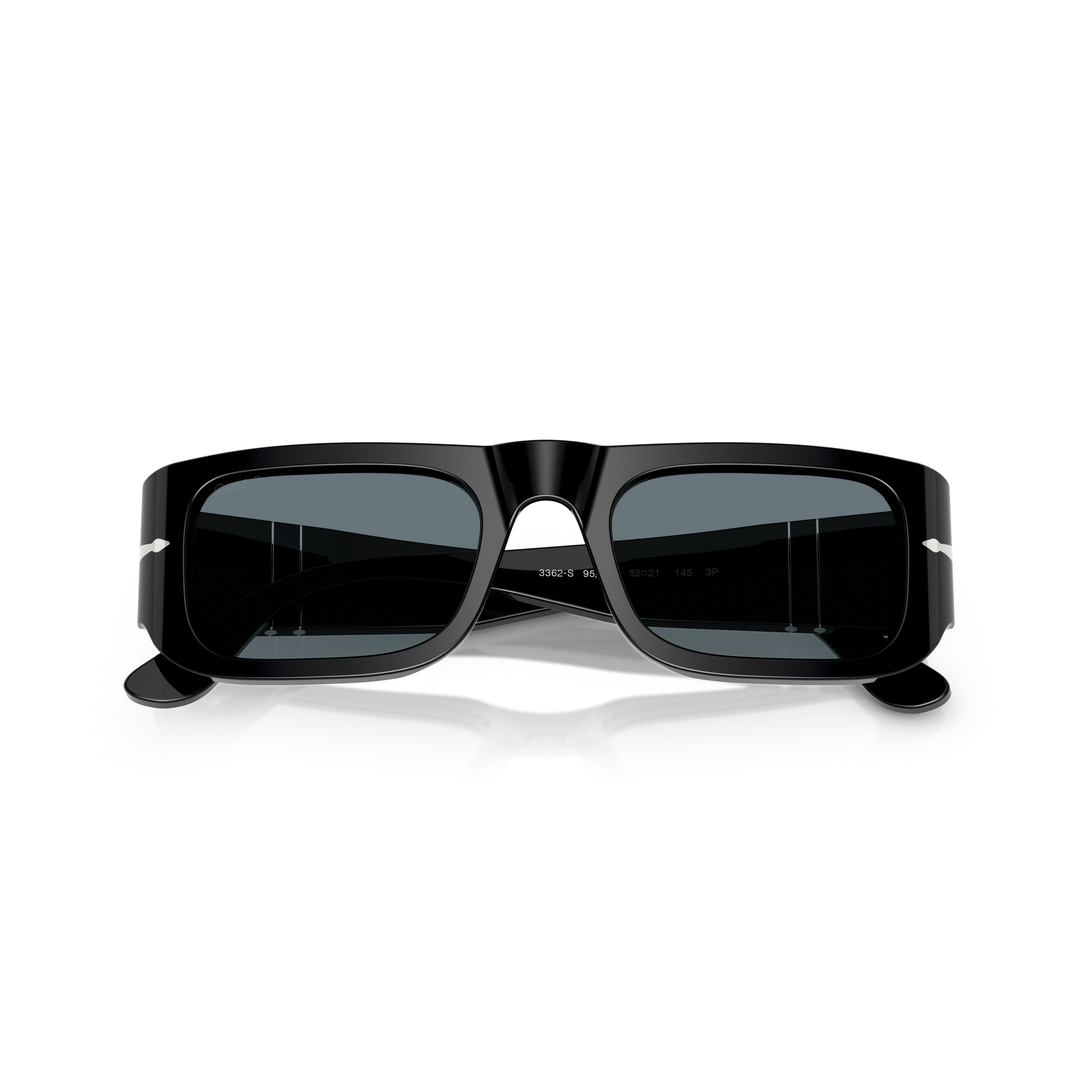 Bold Rectangular Acetate Sunglasses with Silver Detail