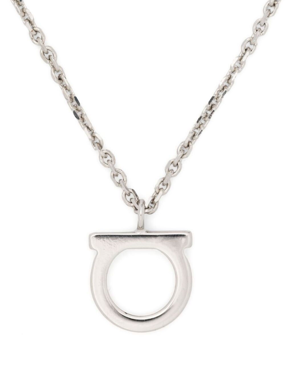 Polished Brass Horseshoe Pendant Necklace