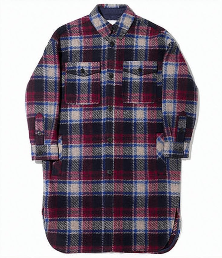 Plaid Casual Jacket with Button-Up Front