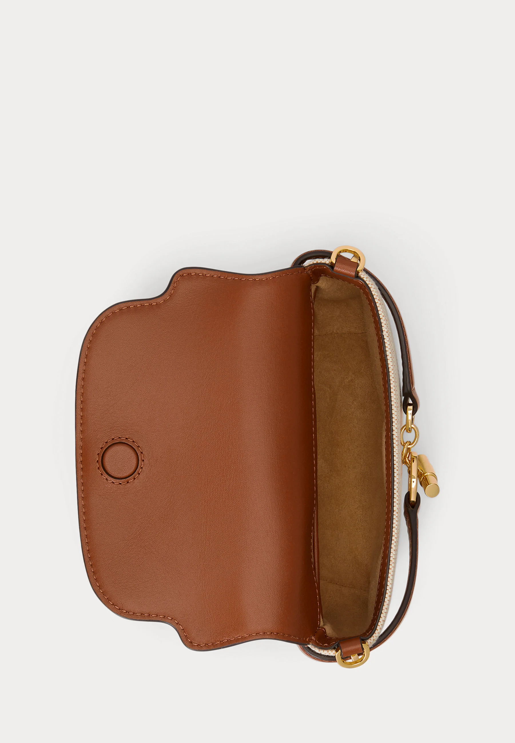 Structured Shoulder Bag with Smooth Leather Flap