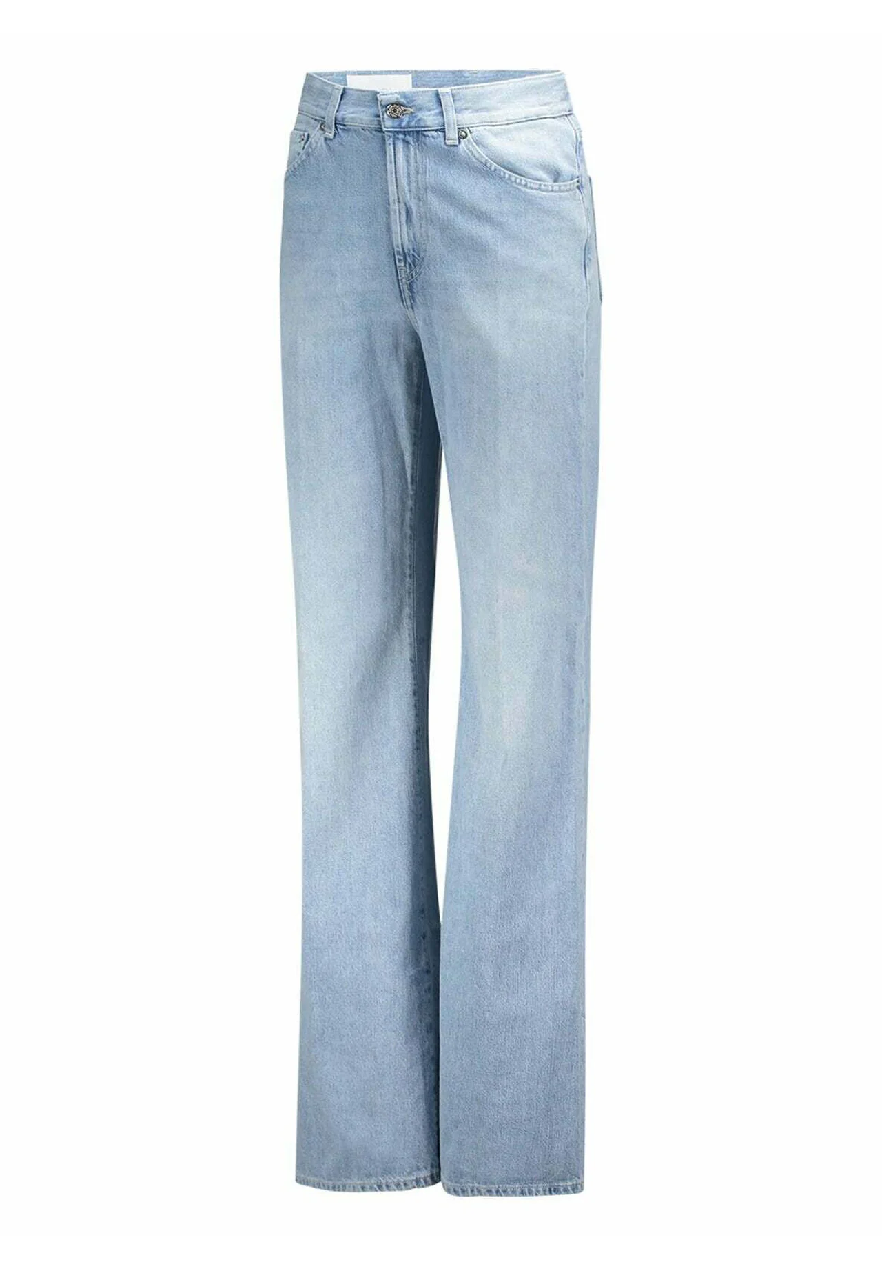 Light Wash Denim Jeans with Classic Five-Pocket Design