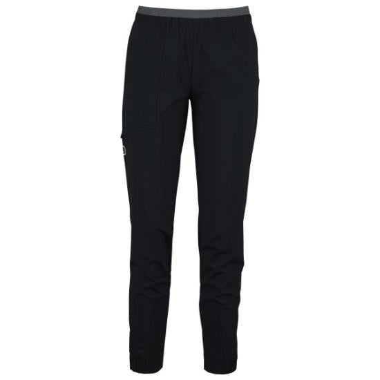 Straight Pants with Elastic Waistband and Minimal Design