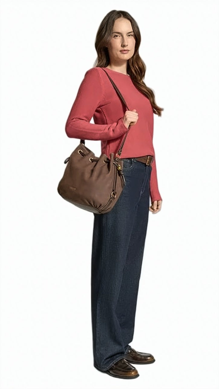 Bucket Drawstring Shoulder Bag