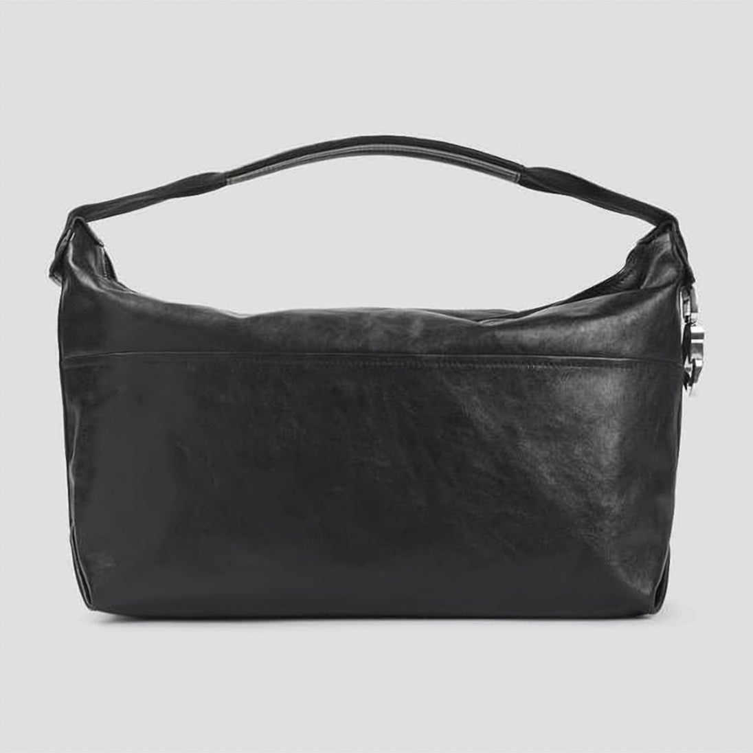 Rectangular Hobo Bag in Smooth Cowhide Leather